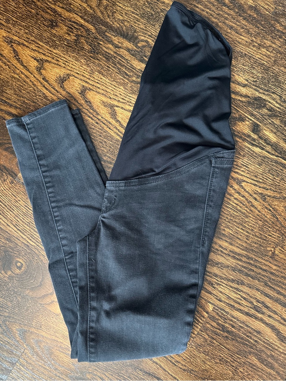 Madewell Maternity Black Skinny Jeans with Stretch Panel